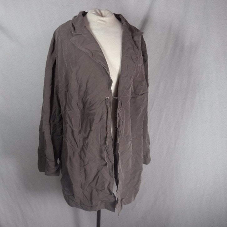 Mooie grijsbruinige lange damesblouse.Mt 54.Merk Miss Etam, Kleding | Dames, Grote Maten, Bruin, ., Blouse of Tuniek, Ophalen of Verzenden