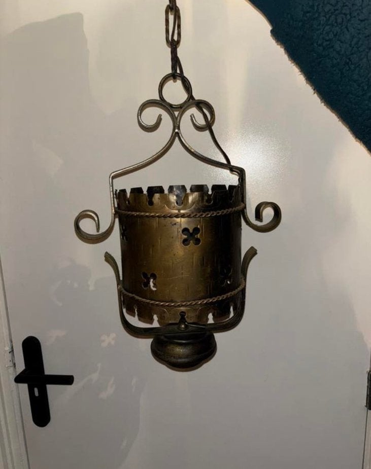 Koperen hanglamp, Antiek en Kunst, Ophalen of Verzenden