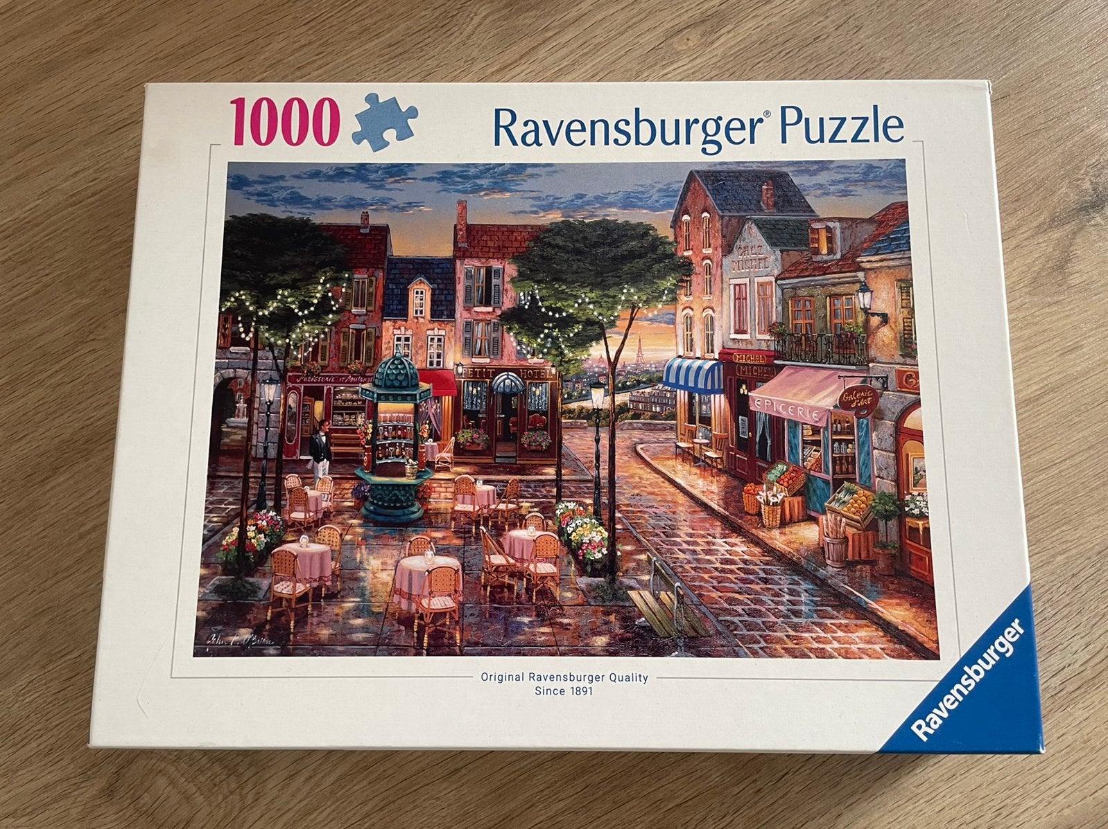 Ravensburger puzzel 1000 stukjes ‘Geschilderd Parijs’, Ophalen, 500 t/m 1500 stukjes, Gebruikt, Legpuzzel