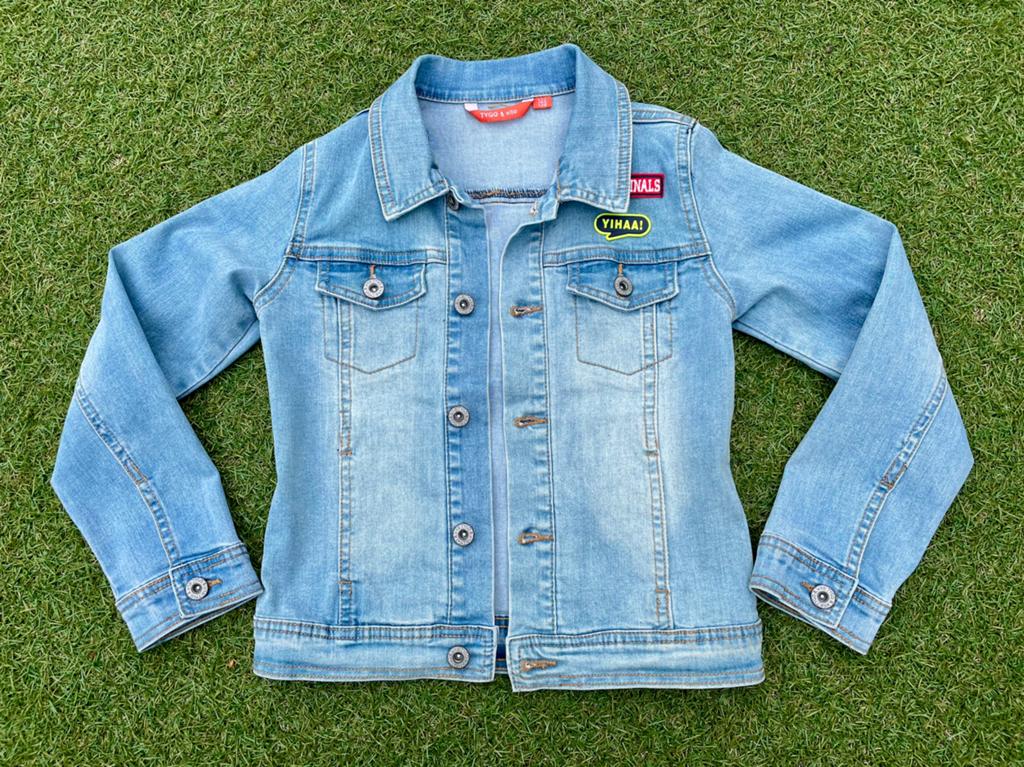 TE KOOP: stoere jongens spijkerjas Tygo & Vito 122/128 ZGAN, Kinderen en Baby's, Kinderkleding | Maat 122, Zo goed als nieuw, Jongen