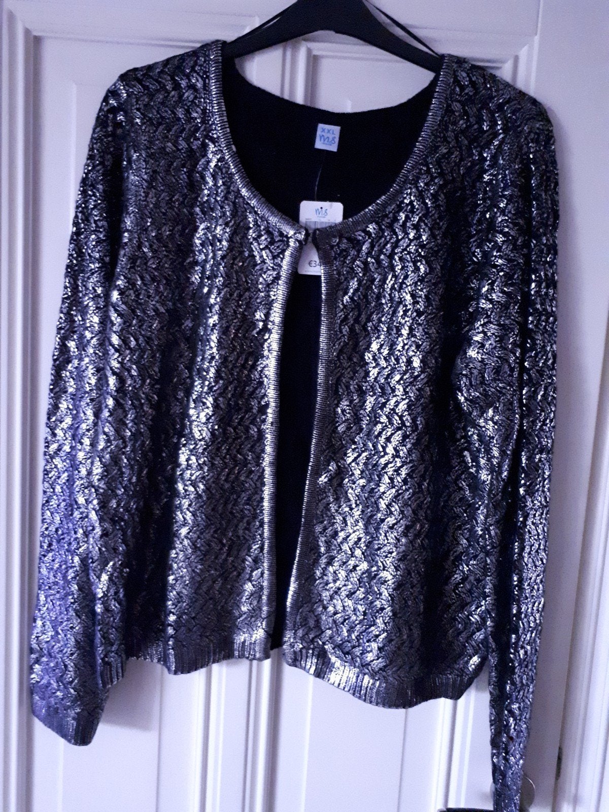 VEST NIEUW MAAT XXL KLEUR ZWART ZILVER, Ophalen of Verzenden, Nieuw, Maat 46/48 (XL) of groter, Zwart