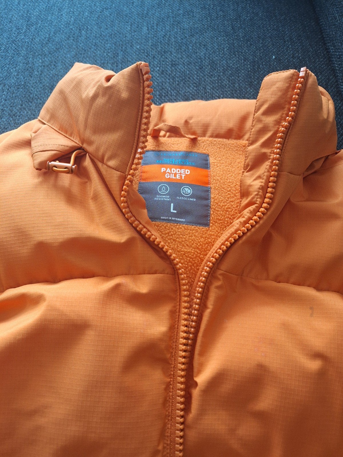 Oranje Bodywarmer maat L binnenzak en cappucion, Ophalen, Maat 42/44 (L), Primarrk  padded gilet, Oranje