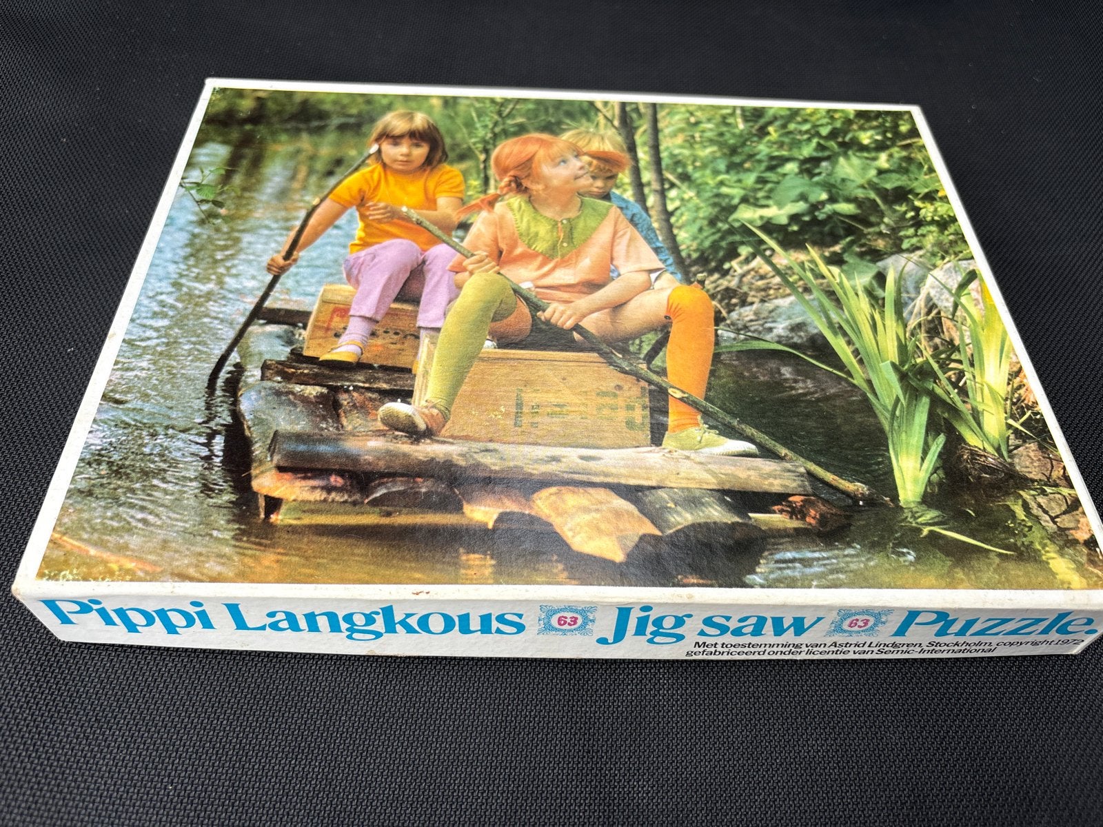 Vintage Pippi Langkous Legpuzzel - 63 stukjes, Ophalen of Verzenden, Minder dan 500 stukjes, Gebruikt, Legpuzzel