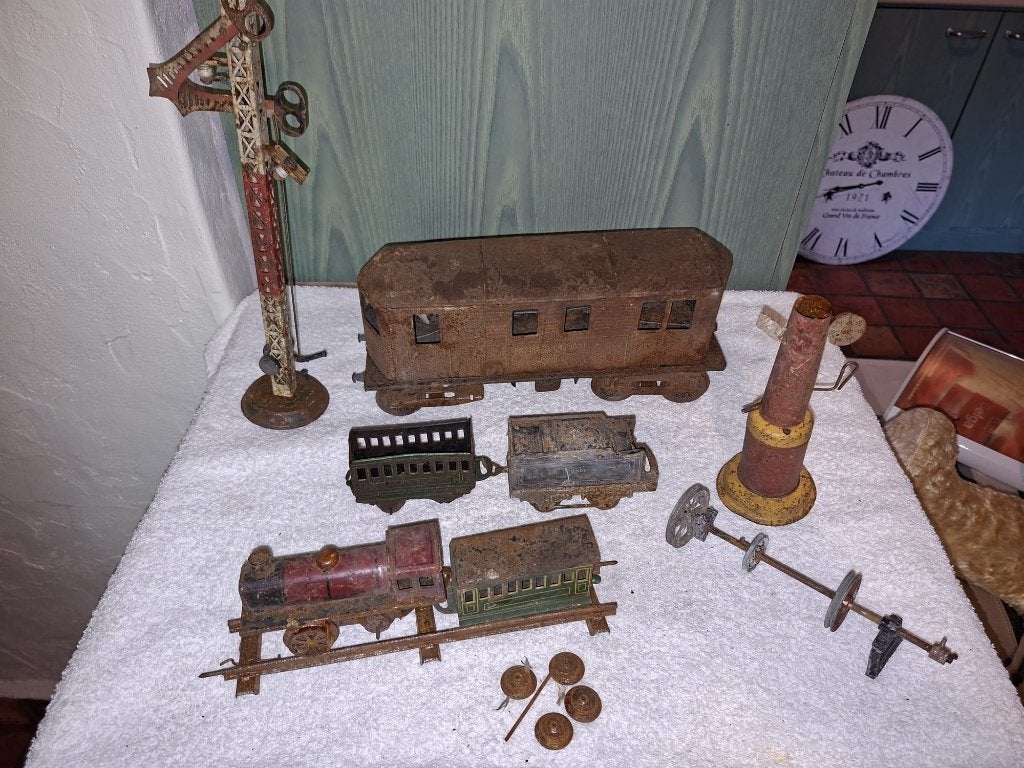 9 stuks speelgoed trein, begin 1900, Ophalen of Verzenden