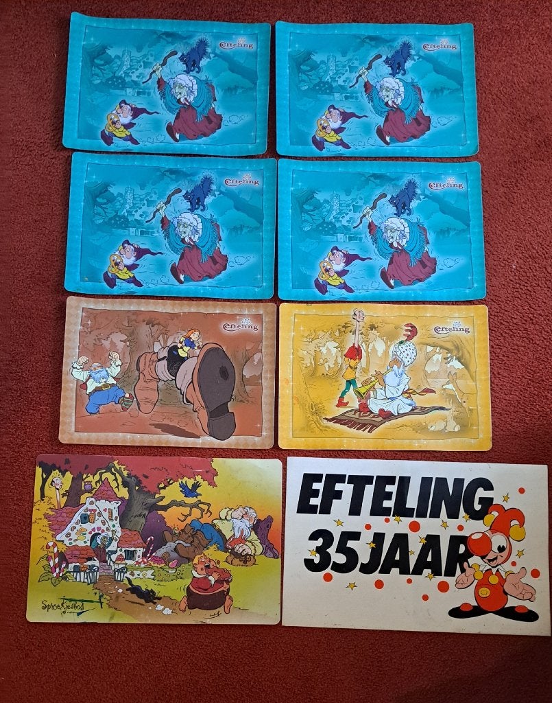 Efteling Placemats 8 stuks, Ophalen, Zo goed als nieuw, Overige typen