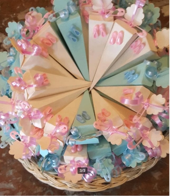 geboorte bedankjes, 25 roze, 25 blauwe, Ophalen of Verzenden, Nieuw