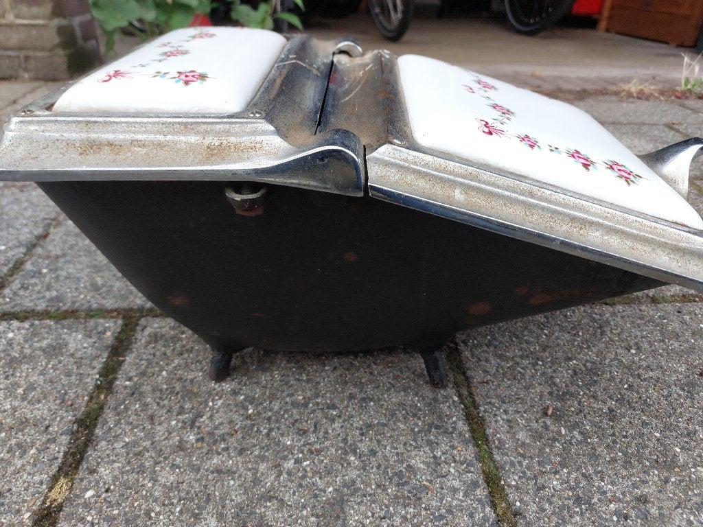 Kolenbak Vintage met geëmailleerde platen, Ophalen