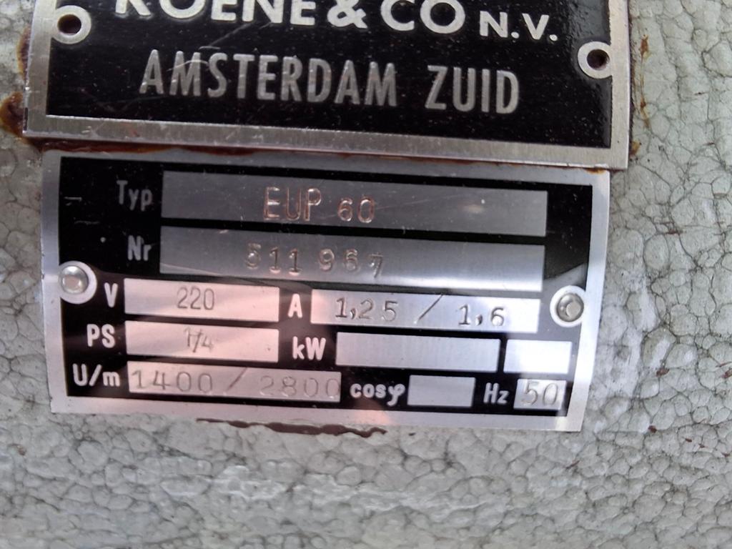 Polijstmachine Koene & Co, afzuiginstallatie, Ophalen