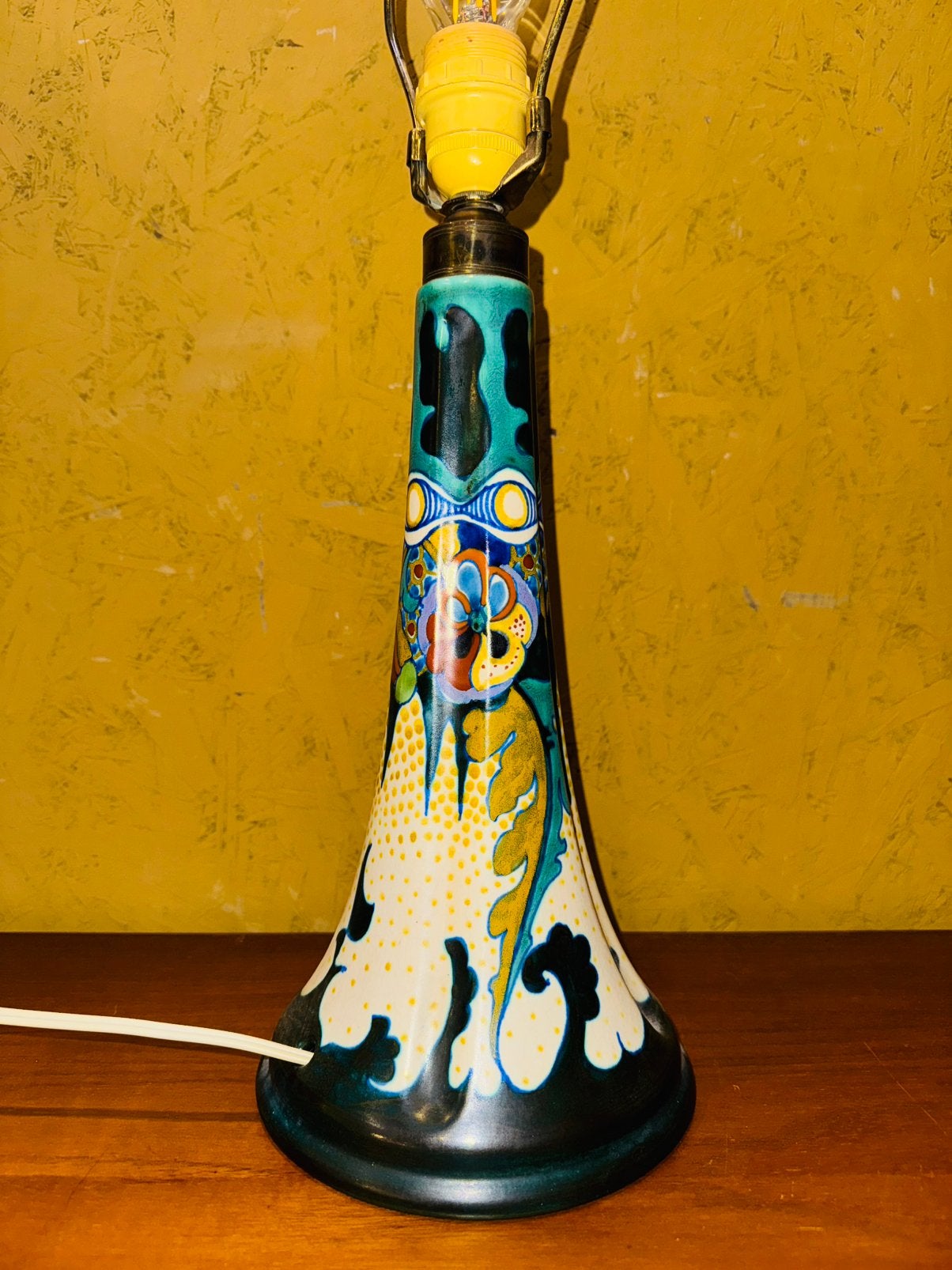 Gouda Plateel decor Corona lamp 0124, Ophalen of Verzenden