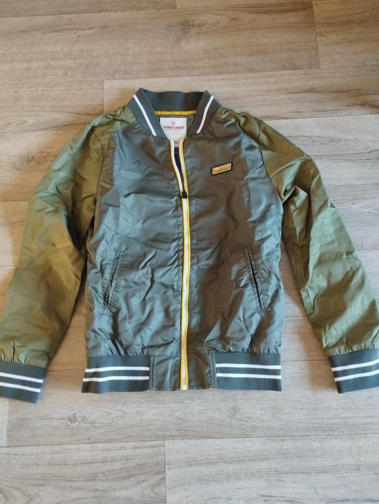 Groene zomerjas, maat 164, Kinderen en Baby's, Kinderkleding | Maat 164, Ophalen of Verzenden, Zo goed als nieuw, Vingino, Jongen