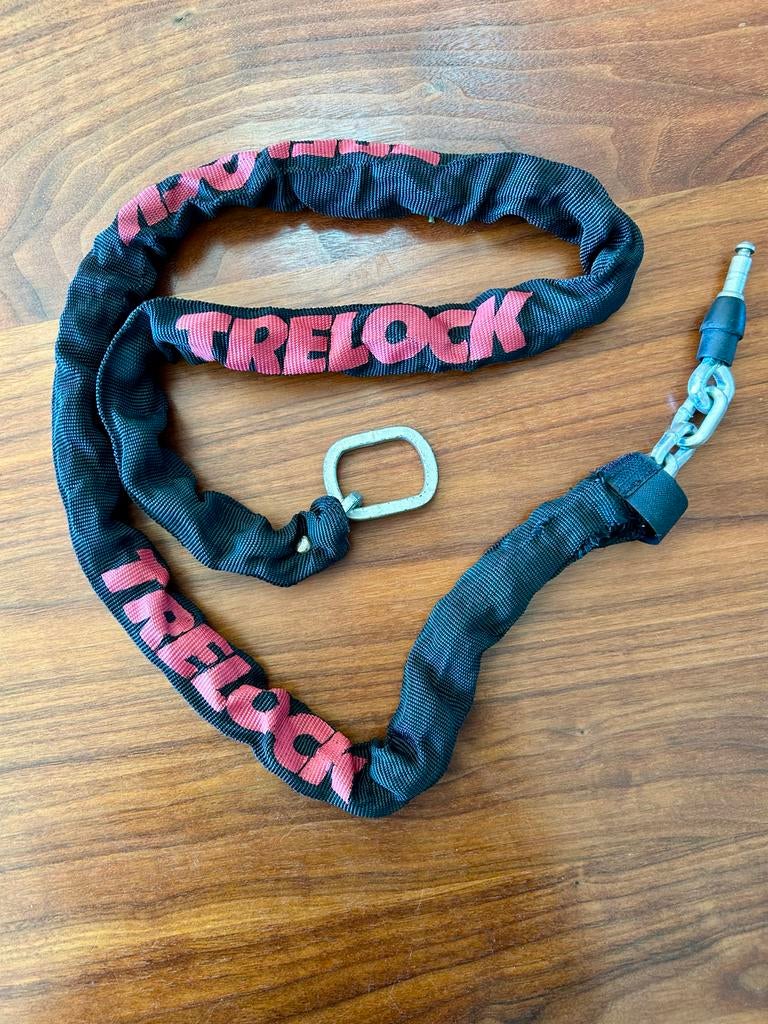 Trelock insteek fietsketting - 120 cm, Fietsen en Brommers, Fietsaccessoires | Fietssloten, Ophalen, Gebruikt, Insteekslot
