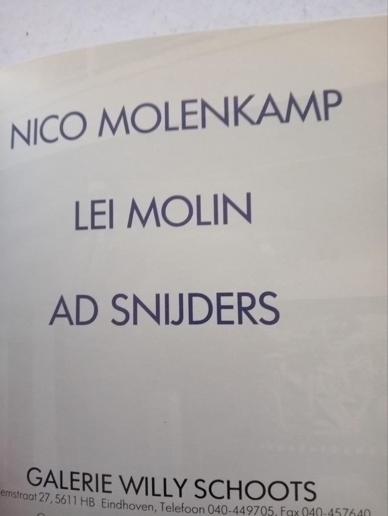 RAI 1989 Galerie Willy Schools - Kunstboek, Ophalen of Verzenden, Gelezen, Overige onderwerpen, Nico Molenkamp, Lei Molin, Ad Snijders