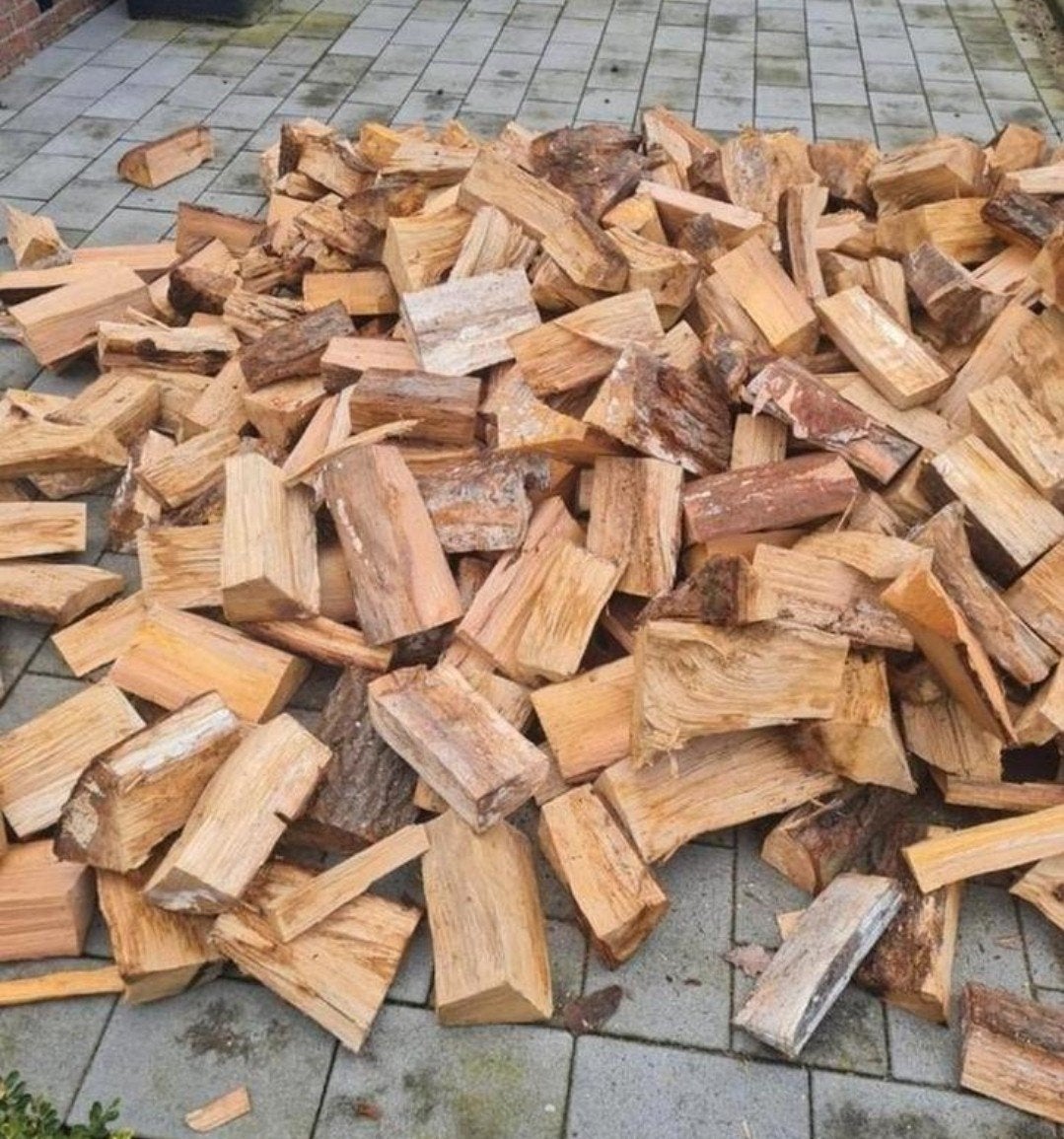 Droog 100% eiken brandhout haardhout kachelhout, 6 m³ of meer, Ophalen of Verzenden, Eikenhout, Blokken