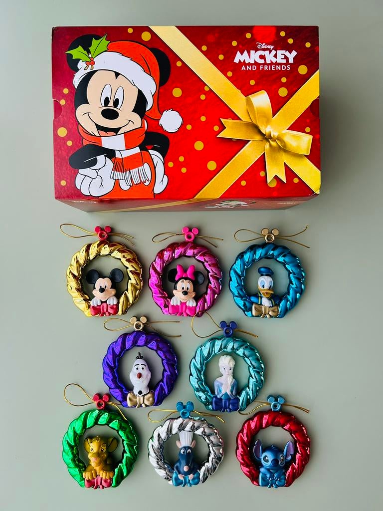 Disney Complete Set Kerstkransjes + Mickey Mouse Verzamelbox, Ophalen of Verzenden, Mickey Mouse, Nieuw, Beeldje of Figuurtje