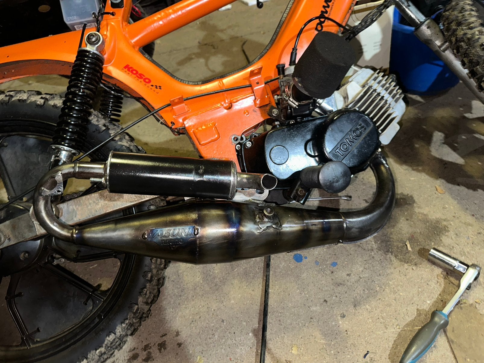 Yasuni R terugloop voor tomos (Custom), Ophalen of Verzenden, Zo goed als nieuw, Standard