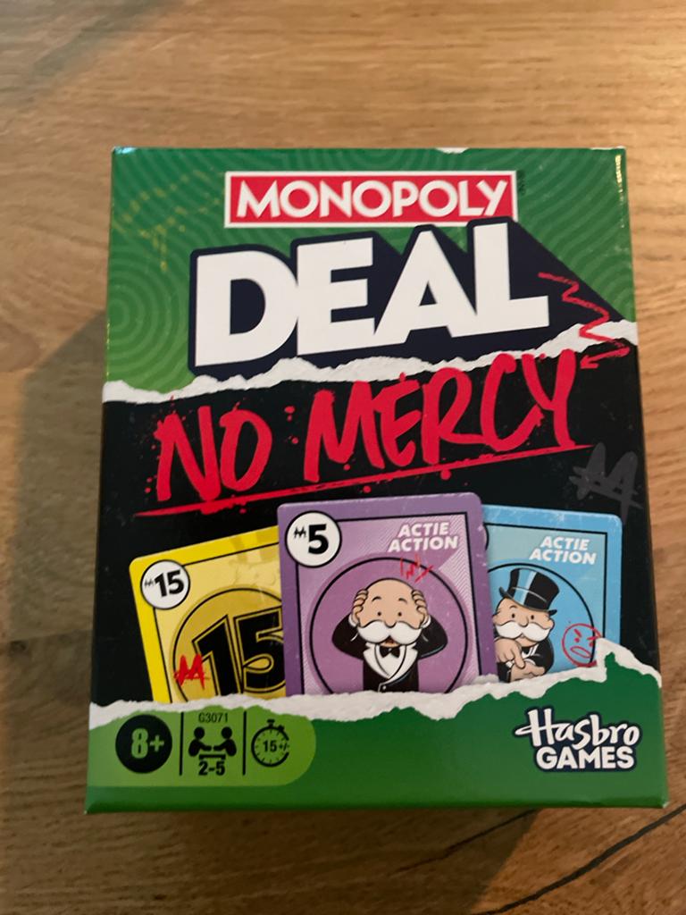Monopoly Deal No Mercy - Nieuw, Een of twee spelers, Ophalen of Verzenden, Zo goed als nieuw