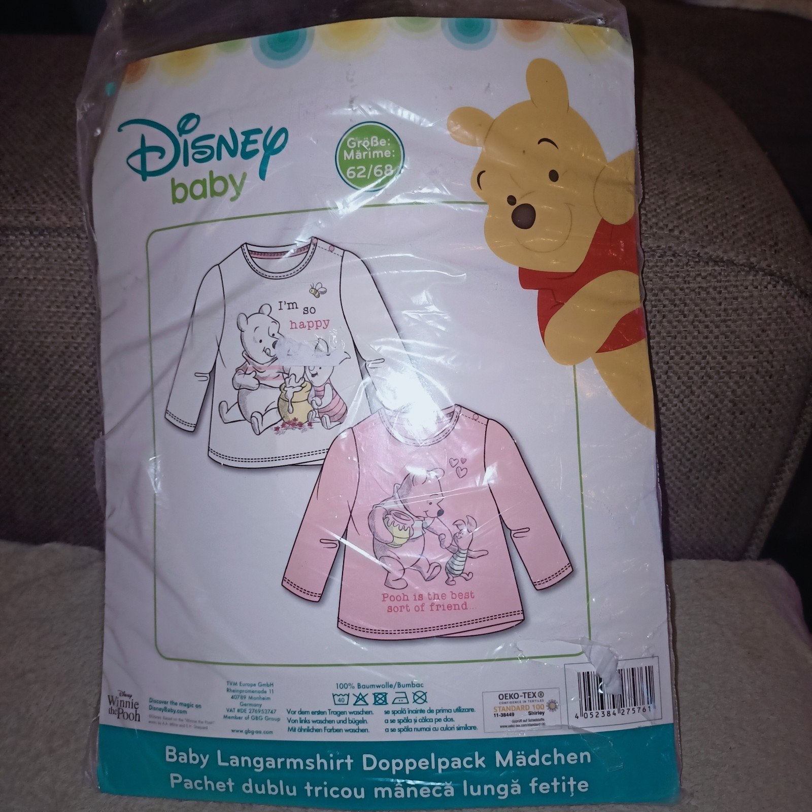 Disney baby baby truitjes met lange mouwen, 62/68. Roze wit., Ophalen of Verzenden, Nieuw, Meisje, Shirtje of Longsleeve