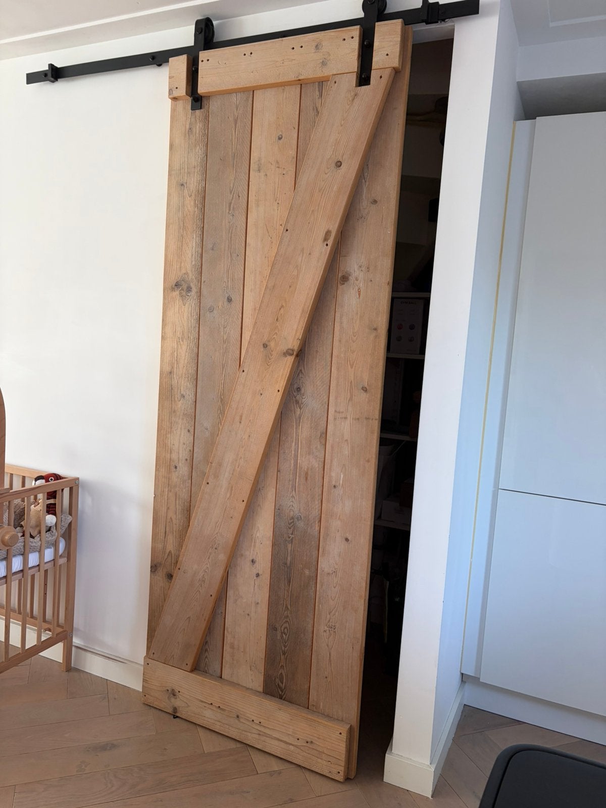 Loftdeur hout zgan, Ophalen, 80 tot 100 cm, 215 cm of meer, Binnendeur