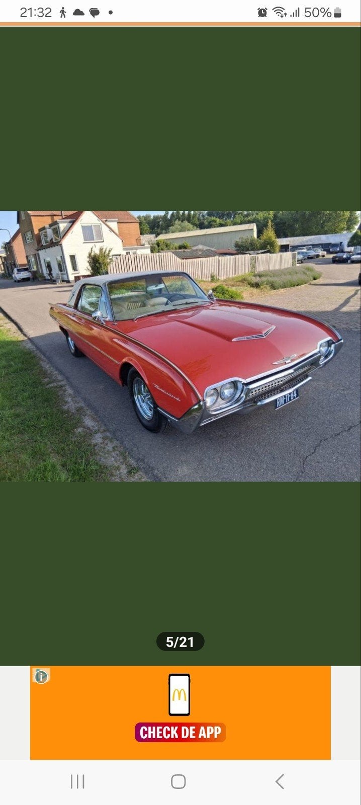 Ford Thunderbird 390ci V8 (6.4L) – Sublieme Staat!, Auto's, Ford, Automaat, 4 stoelen, Overige kleuren, Particulier