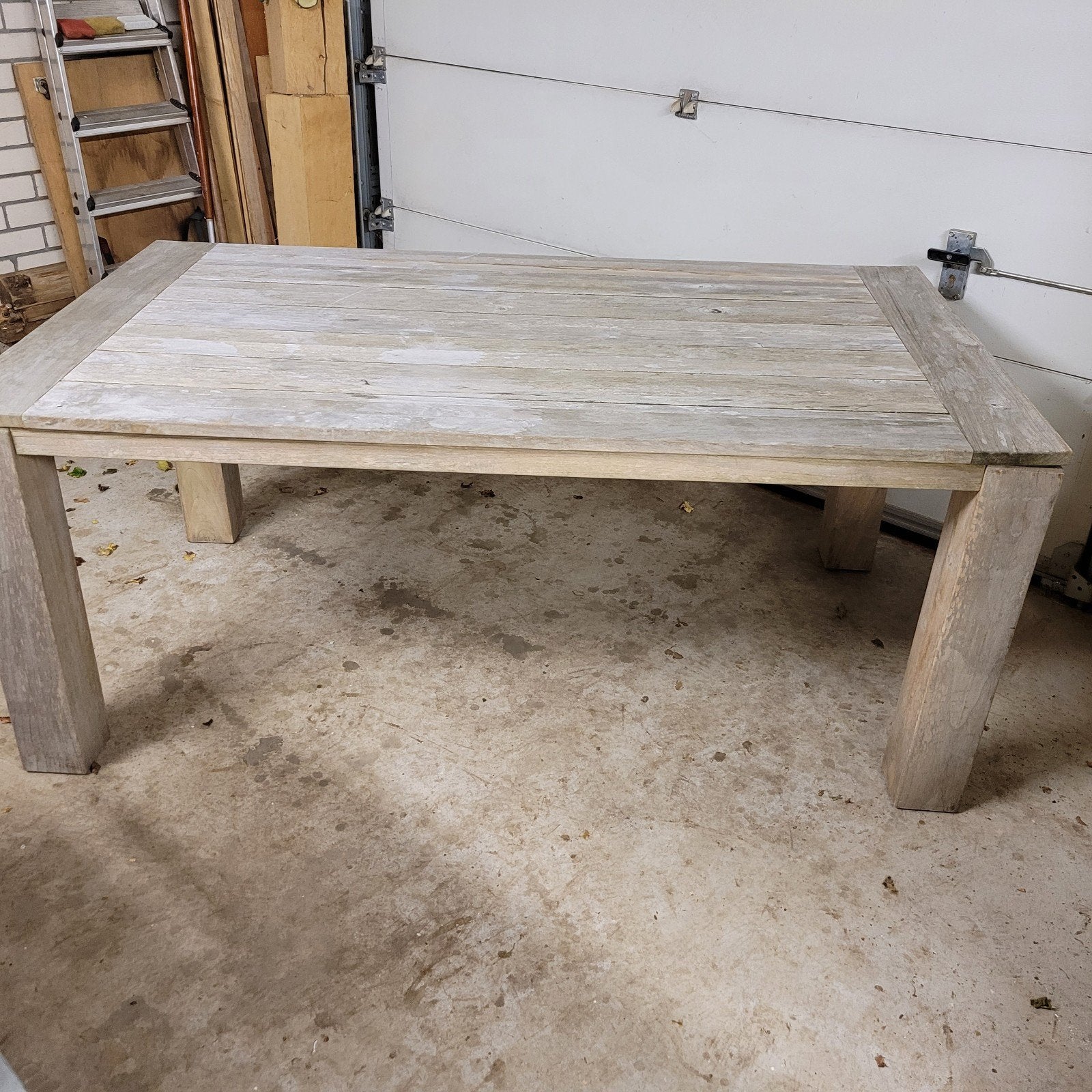 zeer stevige TEAK. tuintafel, Ophalen, Rechthoekig, Teakhout