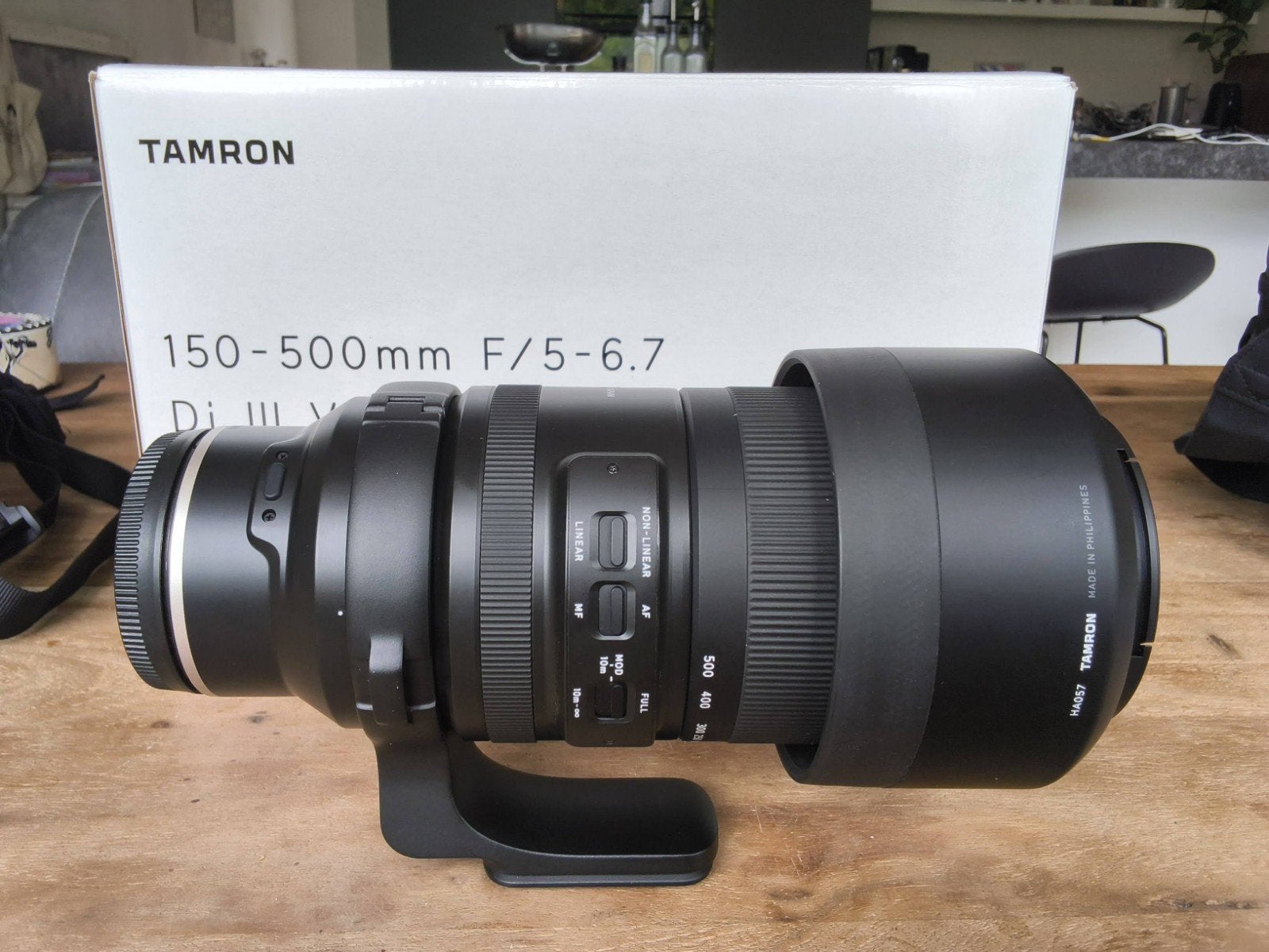 Tamron 150-500mm f/5-6.7 Di III VC VXD voor Nikon Z + Extras, Nikon Z-mount, Zo goed als nieuw, Tamron, Beschermhoes/tas