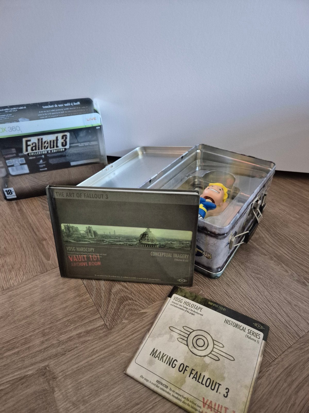 Fallout 3 Collectors Edition kistje met bobble head, Gebruikt, Xbox, Overige typen, Overige merken