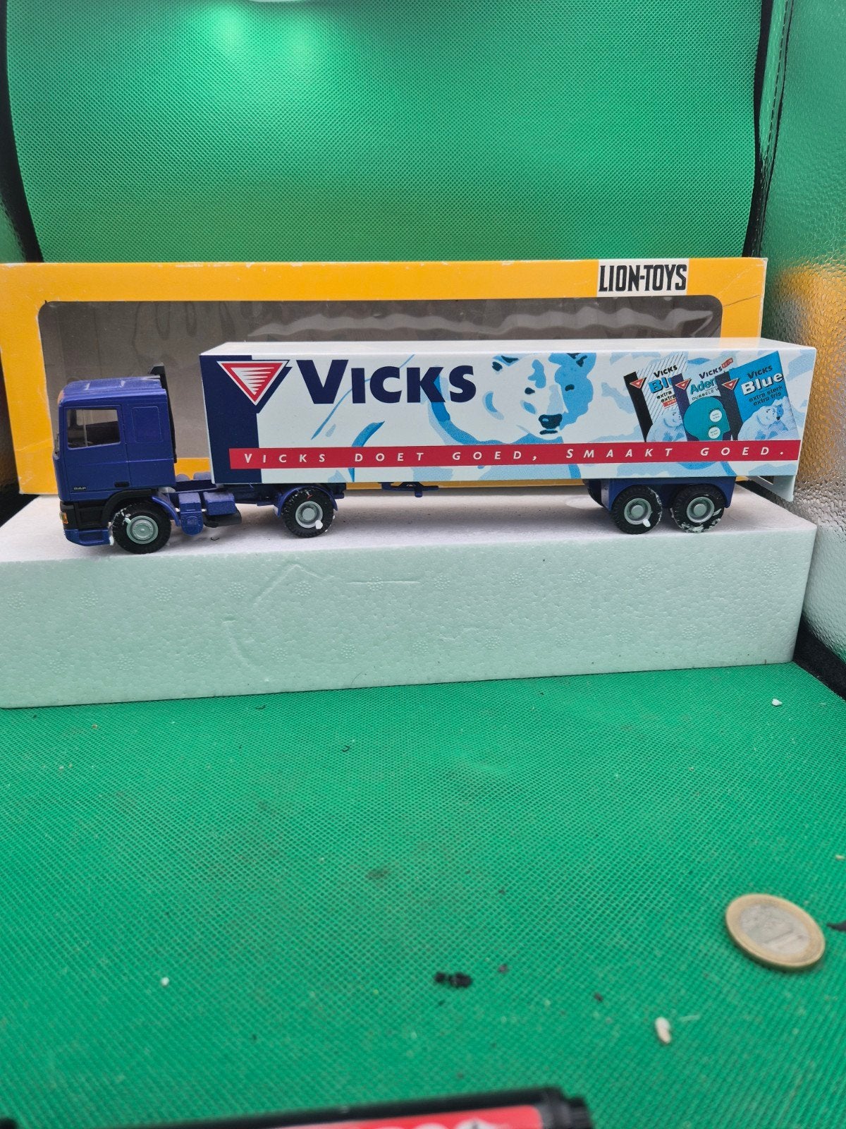 745 Daf 95 Vicks 1/50 Liontoys, Ophalen of Verzenden, Zo goed als nieuw, Bus of Vrachtwagen, Lion Toys