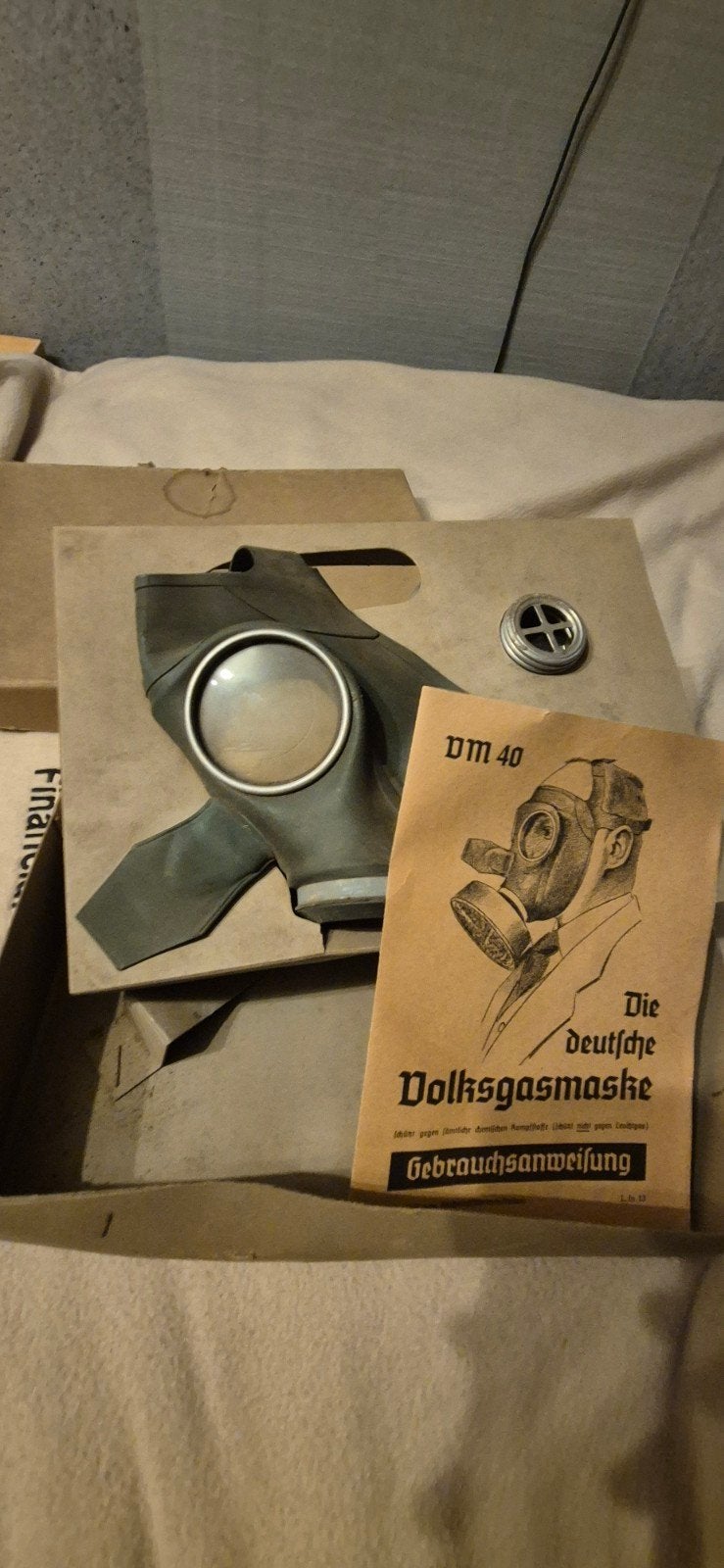 WO2 duitse gasmasker, Ophalen of Verzenden, Metaal of Aluminium