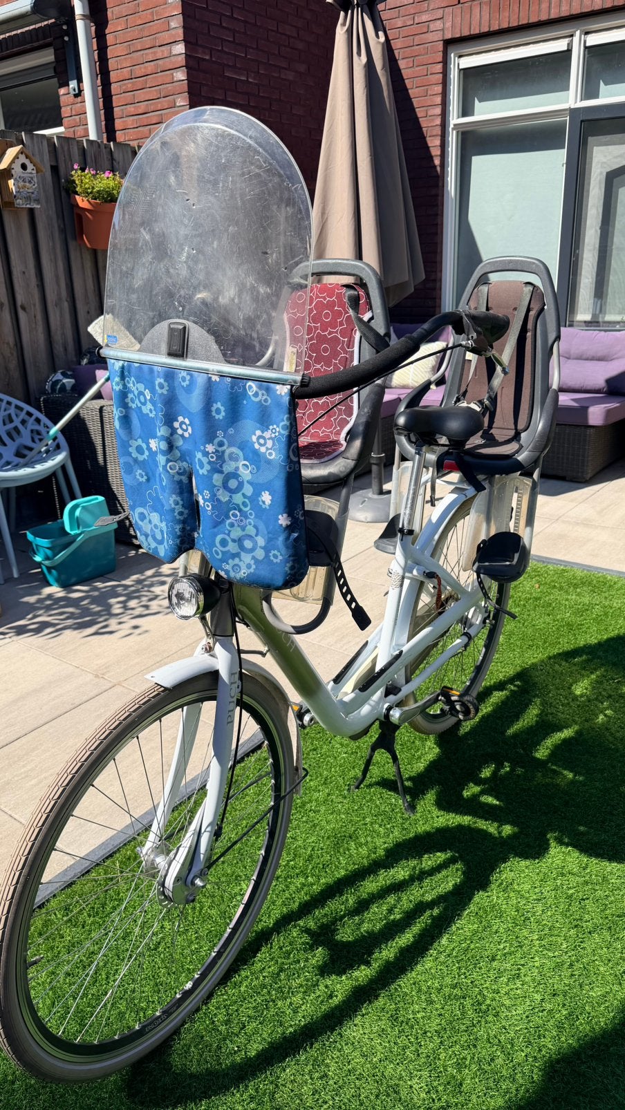 Puch moederfiets, 2 zitjes, Gebruikt, Mandje, 50 tot 53 cm