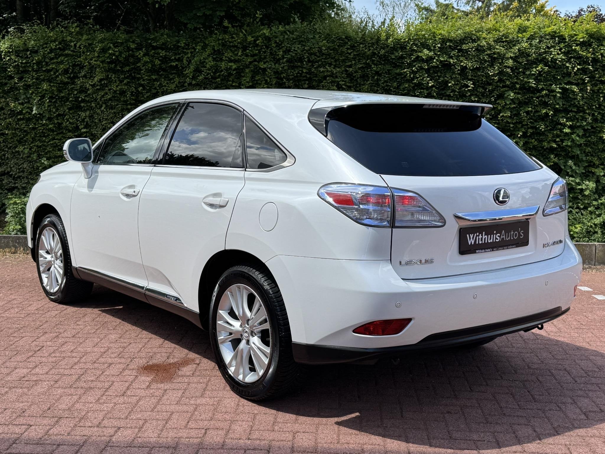 Lexus RX 450h Pearl-white/Zwart leder LED, Auto's, Automaat, Gebruikt, Wit, Leder