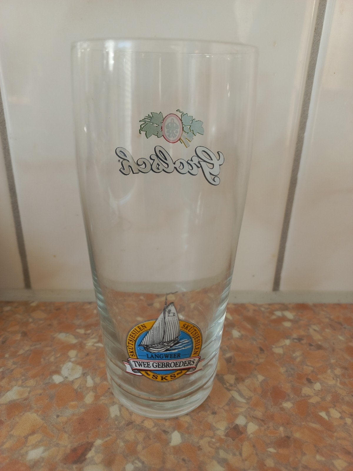 Grolsch bierglas Skûtsjesilen Langweer Twee Gebroeders, Ophalen, Zo goed als nieuw