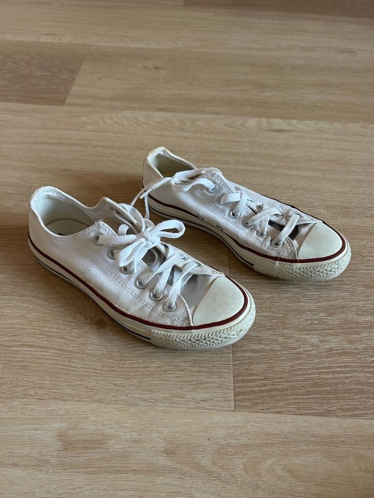 Witte lage Converse All Stars in maat 37 / 38, Wit, Converse, Ophalen of Verzenden, Sneakers of Gympen