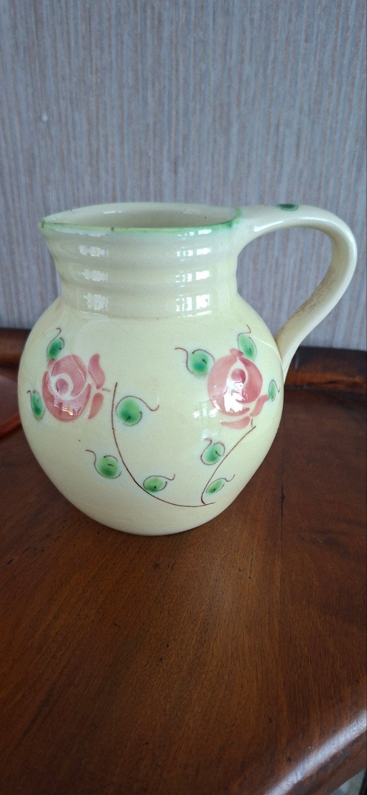 Antieke Regina Gouda Holland kan met rozen decor, Antiek en Kunst, Ophalen of Verzenden