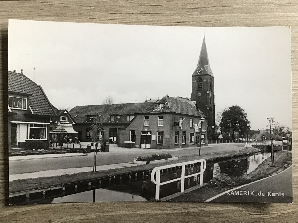 Oude ansichtkaart Kamerik, de Kanis - Kerk en kanaal 1960-65, Verzenden, 1960 tot 1980, Ongelopen, Utrecht