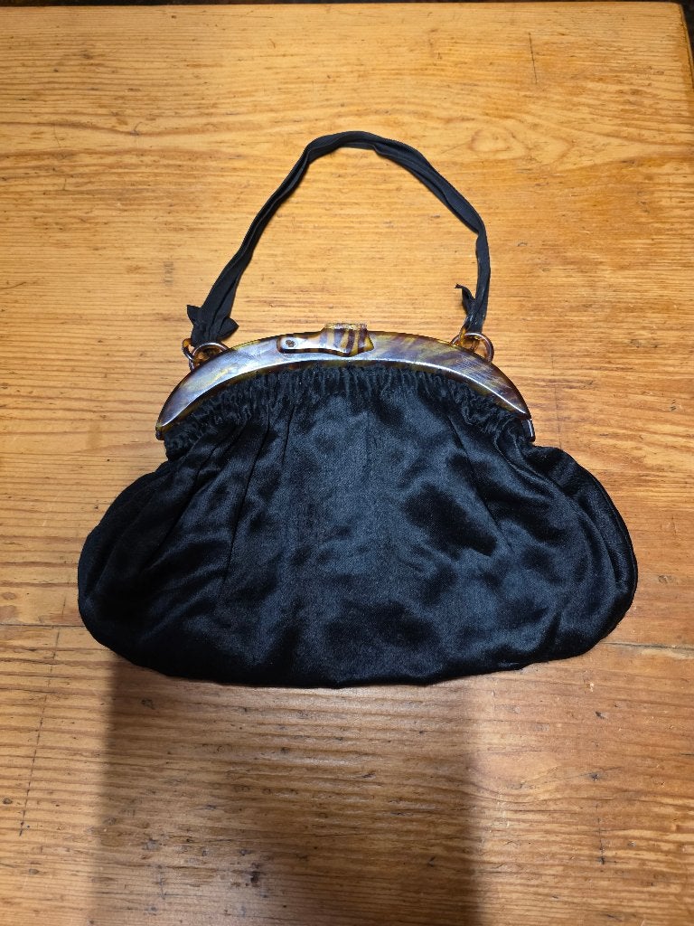Handtasje jaren 30 met schildpad beugel, Ophalen of Verzenden, Dames