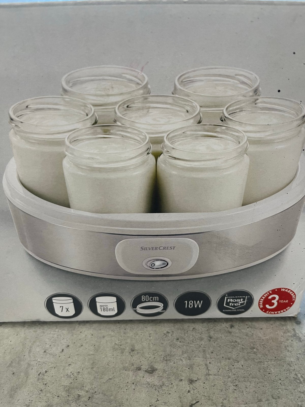Nieuwe SilverCrest Yoghurtmaker met 7 potjes, Witgoed en Apparatuur, Ophalen of Verzenden, Nieuw