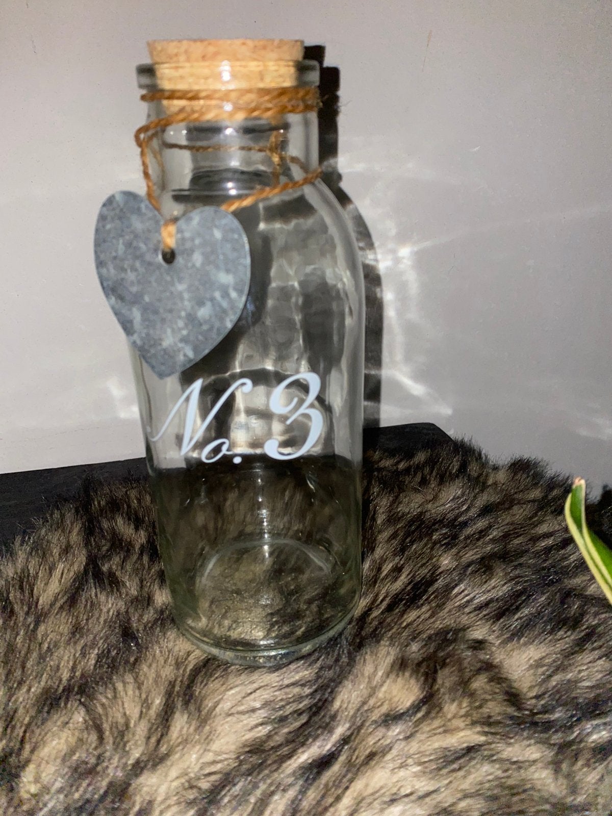 Nieuw glazen fles met kurkstop No. 3!, Glas, Ophalen of Verzenden, Zo goed als nieuw, Met kurk