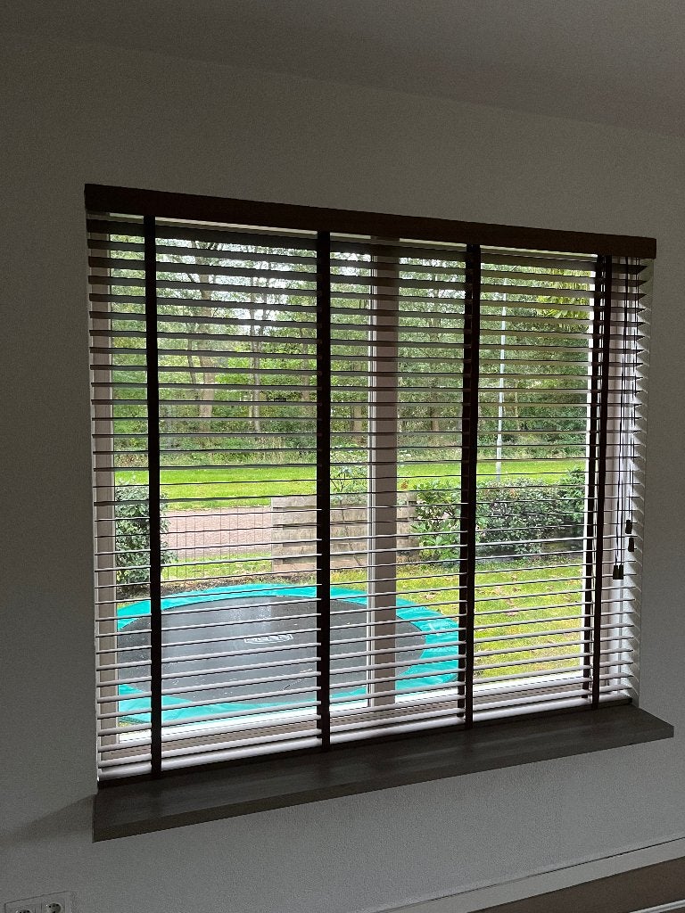 Houten jaloezieën bruin 7x, Ophalen, Jaloezie, Bruin, Hout
