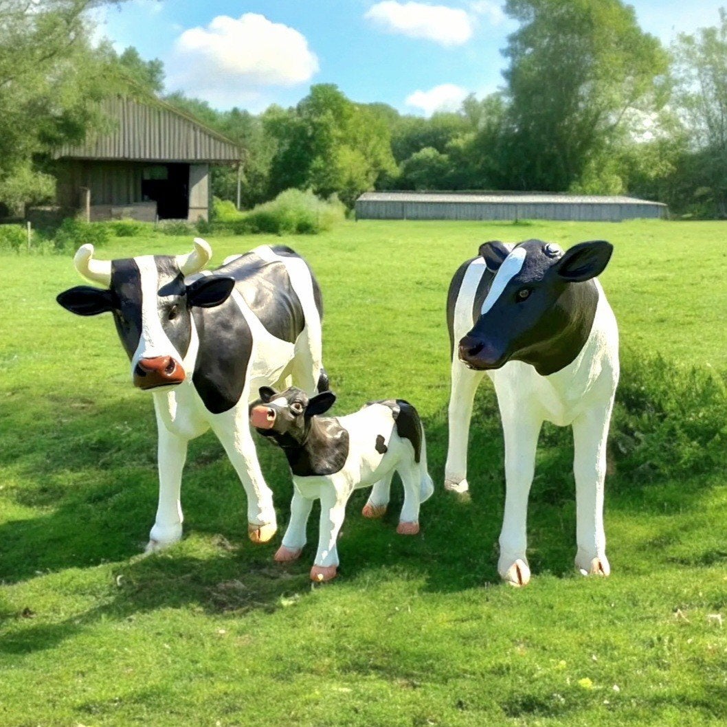 Beeld kalf polyester geiten beeld schapen beeld lammetje, Tuin en Terras, Tuinbeelden, Ophalen, Nieuw, Kunststof, Dierenbeeld