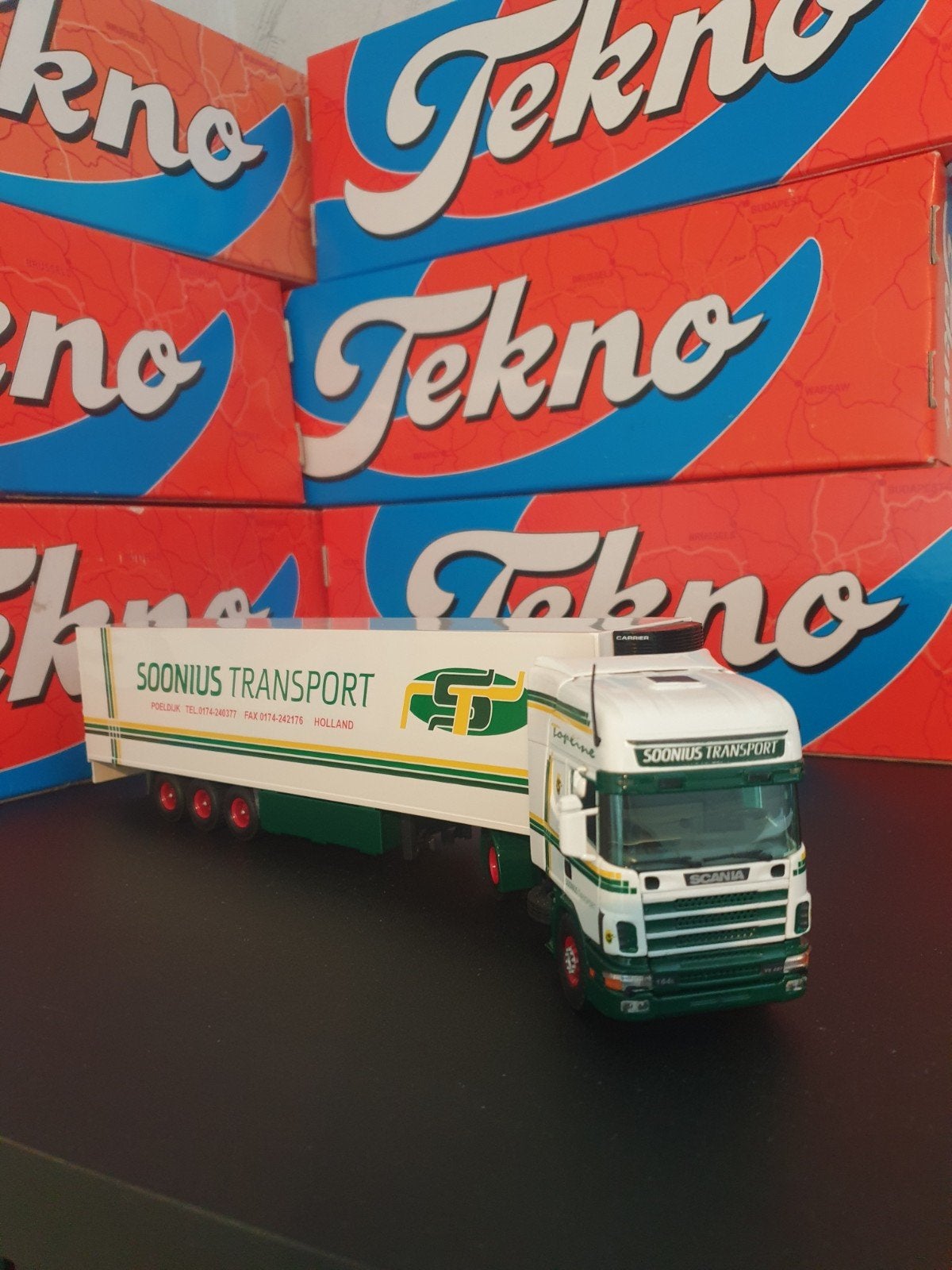 tekno scania soonius, Ophalen of Verzenden, Zo goed als nieuw, Bus of Vrachtwagen, Herpa