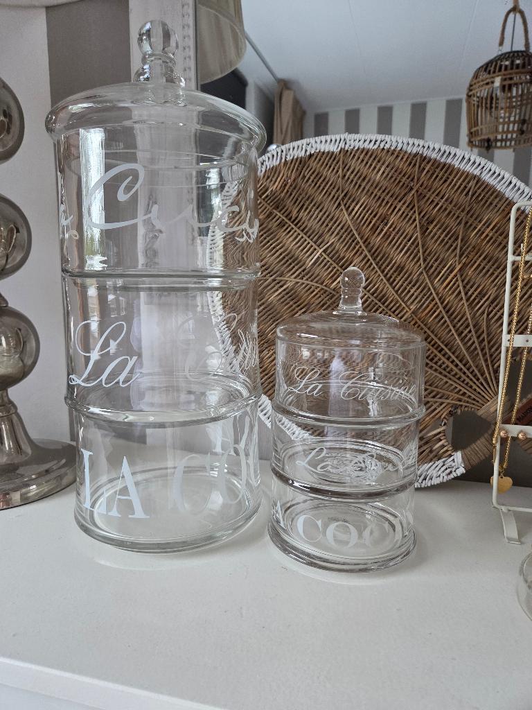 Zgan  riviera maison   la cucina potten  M en L, Ophalen of Verzenden, Zo goed als nieuw, Glas