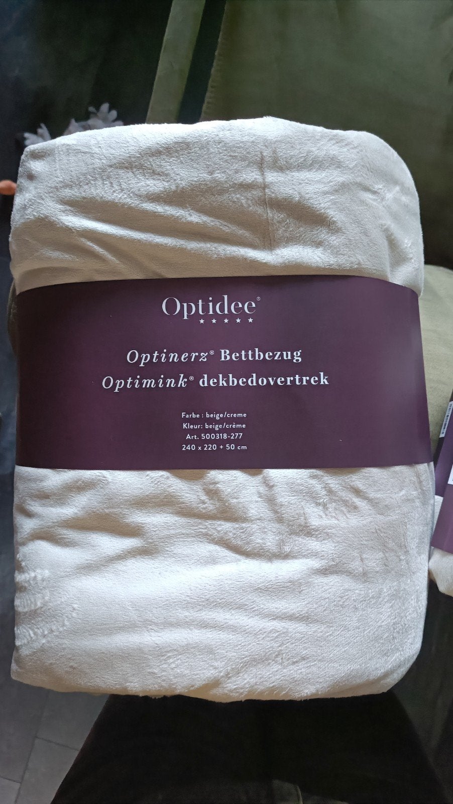 Optidee Optimink Dekbedovertrek en Kussenslopen Beige/Crème, Huis en Inrichting, Slaapkamer | Beddengoed, Beige, Dekbedovertrek
