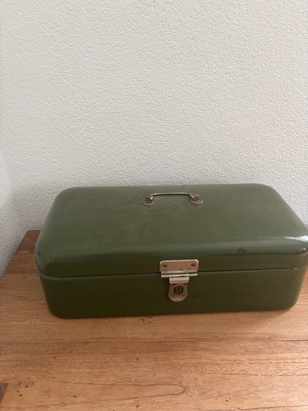 Ouderwetse Emaille Broodkist - Groen, Ophalen