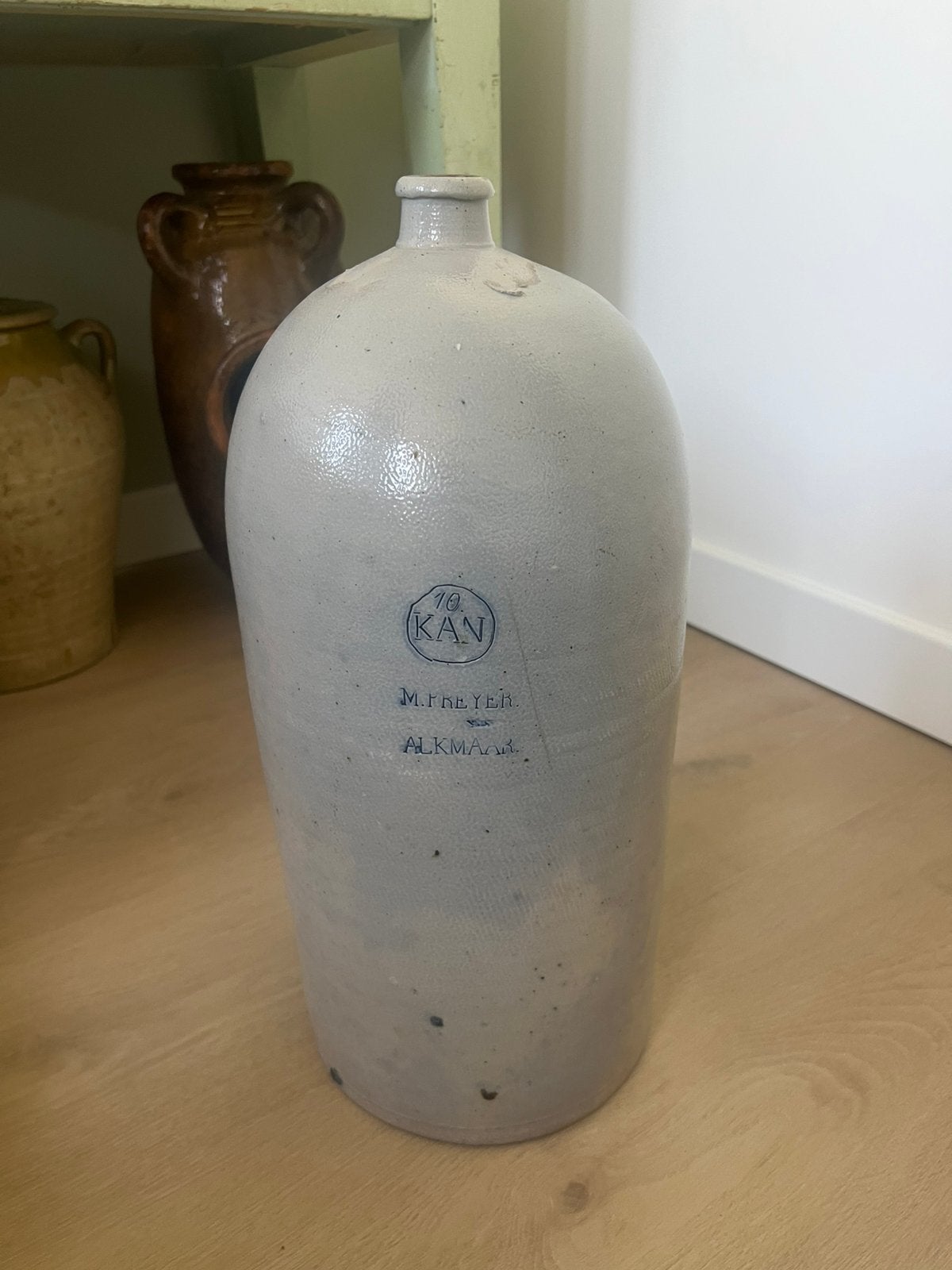 Kruik jenever M Preyer Alkmaar, Antiek en Kunst, Antiek | Keramiek en Aardewerk, Ophalen