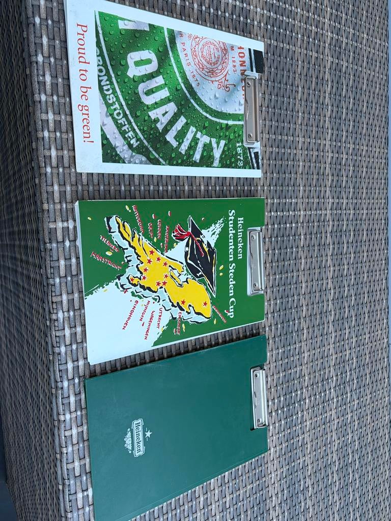 3 verschillende Heineken klemmappen/verkoopmap/presentatie, Ophalen, Zo goed als nieuw, Overige typen, Heineken