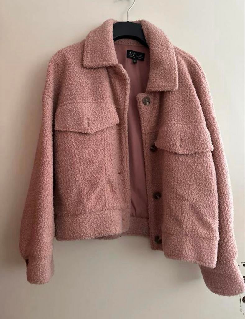 Zara teddy jas - XS - valt als S/M - Zo goed als nieuw!, Ophalen of Verzenden, Zo goed als nieuw, Maat 34 (XS) of kleiner, Roze