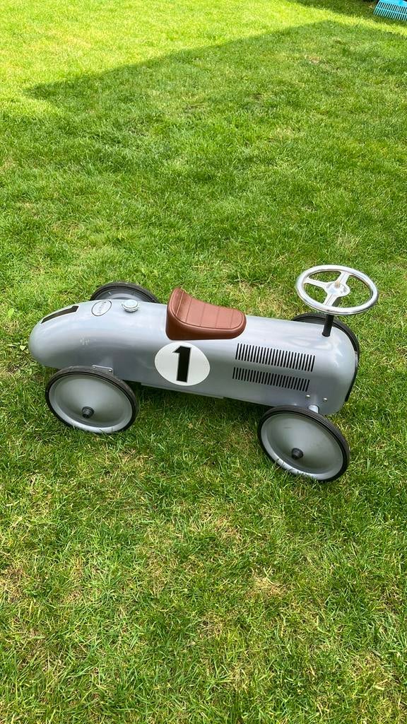 Baghera Rider Loopauto Grijs - Vintage Raceauto, Ophalen of Verzenden, Zo goed als nieuw, Loopvoertuig