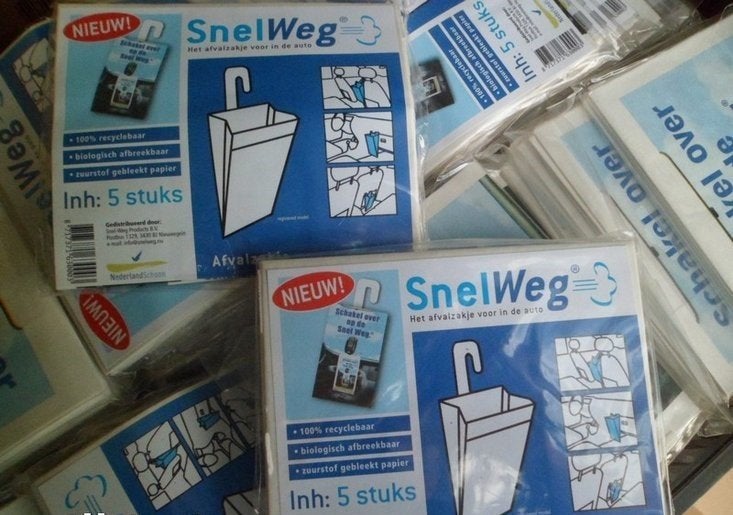 PARTIJ SNELWEG AFVALZAKJES VOOR IN DE AUTO PER 5 VERPAKT, ., Nieuw, Ophalen of Verzenden, .