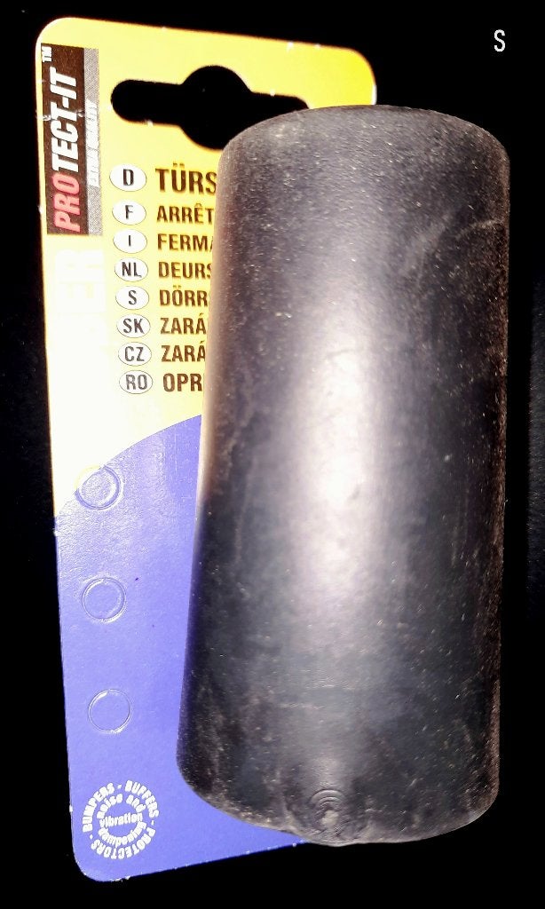 Deurstopper Protect-it. Zwart Rubber 7,5 cm., Nieuw, Ophalen of Verzenden, Zwart, Rubber/elastomeren