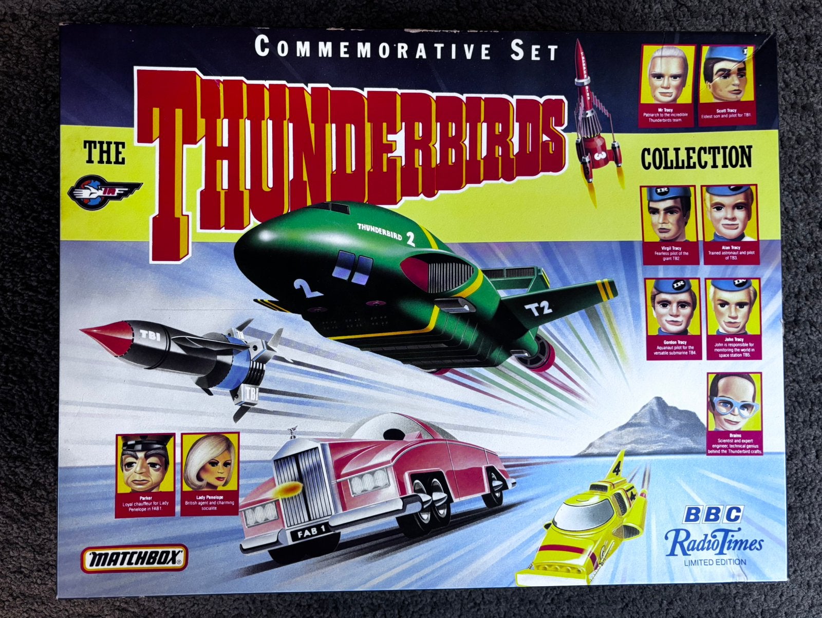 Thunderbirds Commemorative set BBC Radio, Ophalen of Verzenden, Zo goed als nieuw, Groter dan 1:72, Overige merken